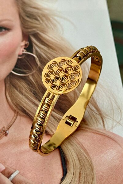 Trendy Butik Steel Dorica Row Flower of Life Model Clamp