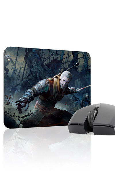 mousepad bastir لوحة ماوس مطاطية للألعاب من Witcher 3 ذات مانع للانزلاق خياطة...