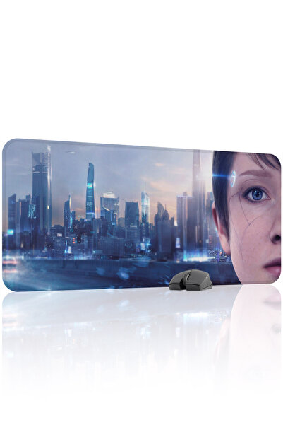 mousepad bastir Detroit Become Human Stitched Rubber Gaming Mousepad V4 - 90X...