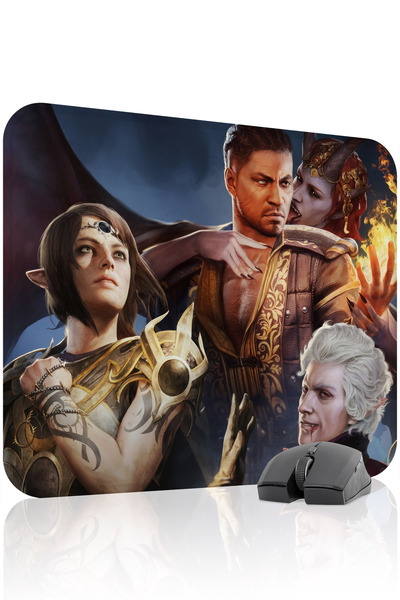 mousepad bastir لوحة ماوس الألعاب المطاطية Baldur's Gate 3 ذات مانع للانزلاق ...