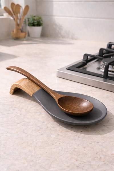 Kitchen Way Kepçe Altlığı Tezgâh Koruyucu Pratik Düzen Sağlayan Mutfak Aparat...