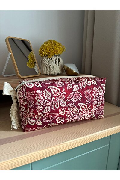 Atölye Mimi El Yapımı Kapitone Makyaj ve Seyehat Çantası