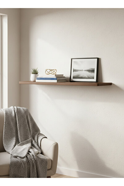 Living Simple Modern Wooden Wall Shelf Design 100 cm