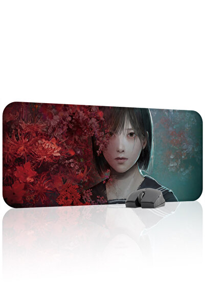 mousepad bastir لوحة ماوس الألعاب المطاطية المخيطة من سايلنت هيل مانع للانزلا...