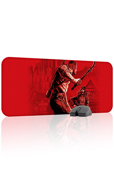 mousepad bastir لوحة ماوس الألعاب المطاطية المخيطة من وولفنشتاين مانع للانزلا...