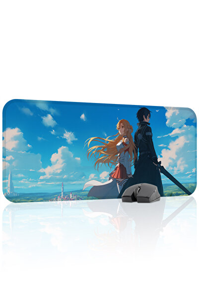 mousepad bastir لوحة ماوس مطاطية مخيطة من Sword Art Online مانع للانزلاق V1 -...