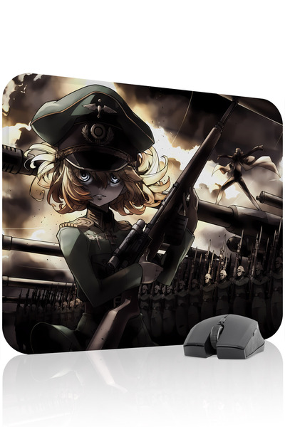 mousepad bastir Youjo Senki Αντιολισθητικό Ραμμένο λαστιχένιο mousepad gaming...