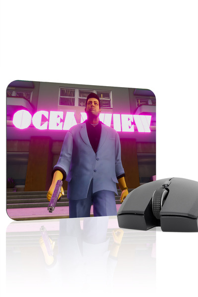 mousepad bastir لوحة ماوس للألعاب من المطاط المخيط GTA Vice City مانع للانزلا...