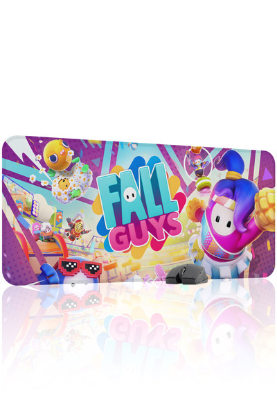 mousepad bastir لوحة ماوس الألعاب المطاطية المخيطة Fall Guys مانع للانزلاق V3...