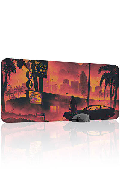 mousepad bastir Hotline Miami مانع للانزلاق Dikişli Rubber Gaming Mousepad V2...