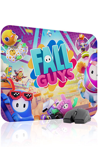 mousepad bastir لوحة ماوس الألعاب المطاطية المخيطة Fall Guys مانع للانزلاق V3...