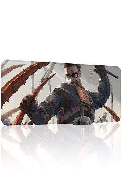 mousepad bastir لوحة ماوس مطاطية للألعاب من هاف لايف مانع للانزلاق V3 - 90x40...