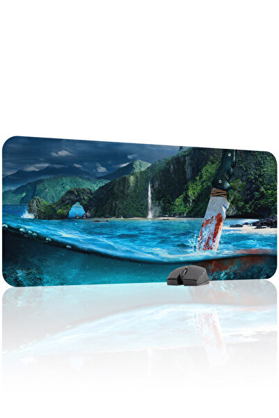 mousepad bastir لوحة ماوس الألعاب المطاطية المخيطة Far Cry مانع للانزلاق V5 -...