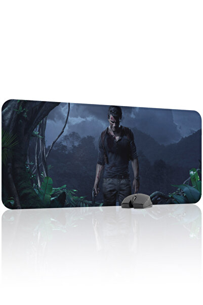 mousepad bastir لوحة ماوس الألعاب المطاطية المخيطة Uncharted مانع للانزلاق V2...
