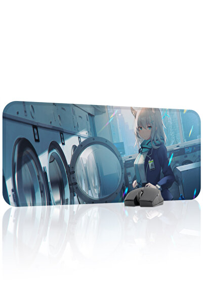 mousepad bastir لوحة ماوس الألعاب المطاطية ذات مانع للانزلاق خياطة من Blue Ar...