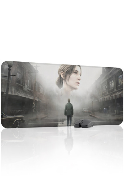 mousepad bastir لوحة ماوس الألعاب المطاطية المخيطة من سايلنت هيل مانع للانزلا...