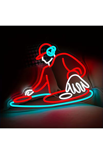 Slasa DJ Player Neon Sign 30x39 cm Multicolor LED with 6 mm Acrylic Base