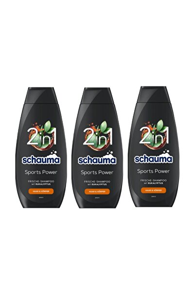 Schauma Shampoo Sports Power, Sports Power 400 ml X 3 Pieces