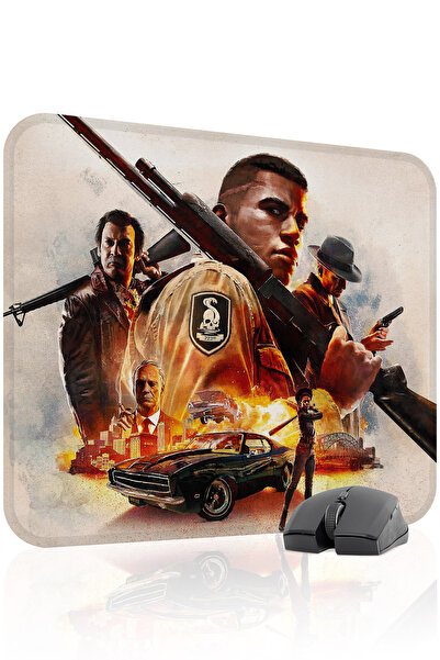mousepad bastir لوحة ماوس الألعاب المطاطية المخيطة Mafia مانع للانزلاق V3 - 4...