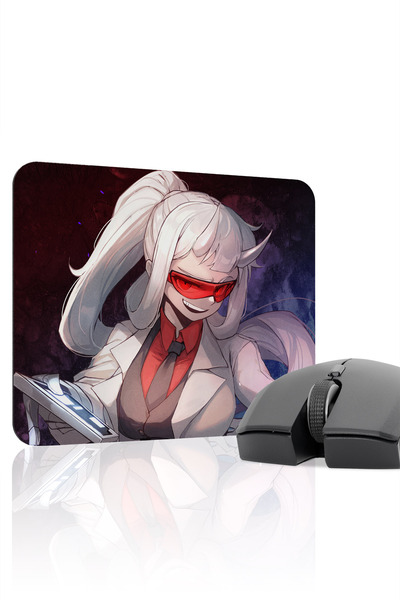 mousepad bastir لوحة ماوس الألعاب المطاطية المخيطة من Helltaker مانع للانزلاق...