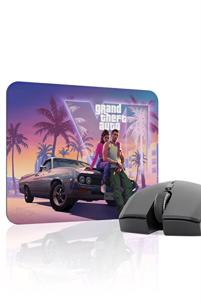 mousepad bastir Gta 6 Non-Slip Stitched Rubber Gaming Mousepad V5 - 22X18 Gam...