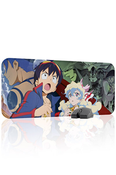 mousepad bastir لوحة ماوس الألعاب المطاطية المخيطة Gurren Lagann مانع للانزلا...