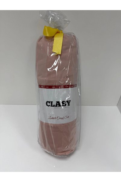 Clasy Ranforce Fitted Sheet Set Double Powder Pink Çklç-254 100% Cotton