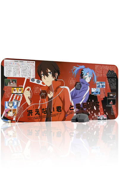 mousepad bastir لوحة ماوس الألعاب المطاطية المخيطة من Kagerou Project مانع لل...