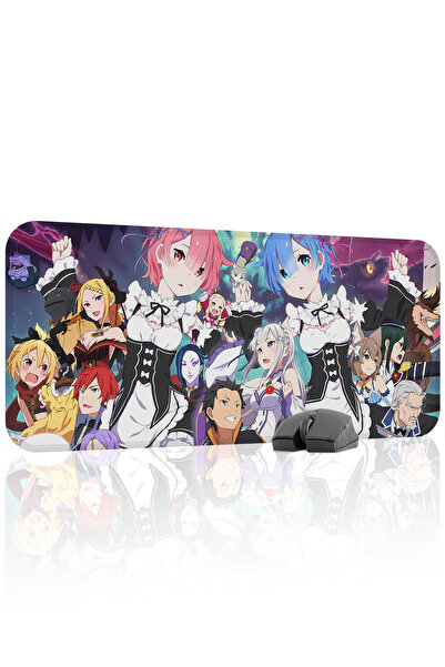 mousepad bastir لوحة ماوس الألعاب المطاطية المخيطة من Re Zero مانع للانزلاق V...