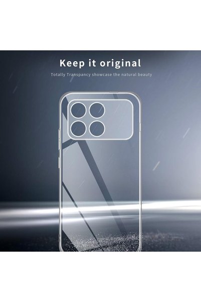 Deppo Trend Poco F8 Pro Compatible Camera Protected Case Impact Prioritizing Transparent Sheer Stretchy Silicone Cover