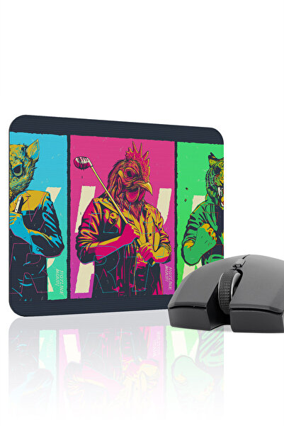 mousepad bastir لوحة ماوس الألعاب المطاطية المخيطة من Hotline Miami مانع للان...