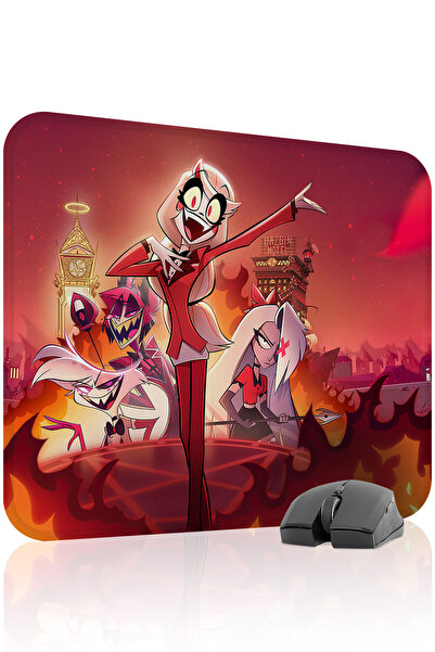 mousepad bastir لوحة ماوس الألعاب Hazbin Hotel مانع للانزلاق المصنوعة من المط...