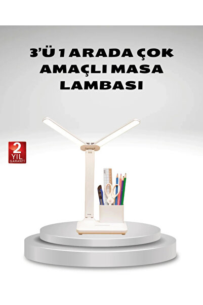 Epilons Lampă de birou LED reglabilă – Cu suport pentru pix și suport pentru ...