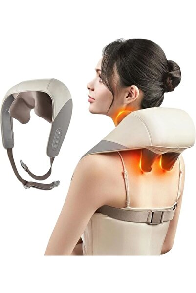 NO BRAND وسادة تدليك لاسلكية لاسترخاء عضلات الظهر - مدلك للرقبة والكتفين لتخف...