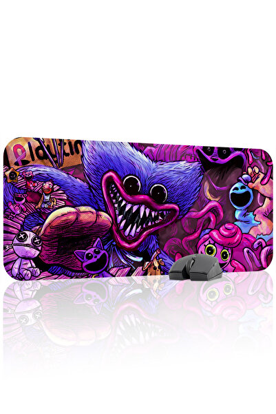 mousepad bastir Poppy Playtime Kaymaz Dikişli Kauçuk Oyuncu Mousepad V1 - 70x...