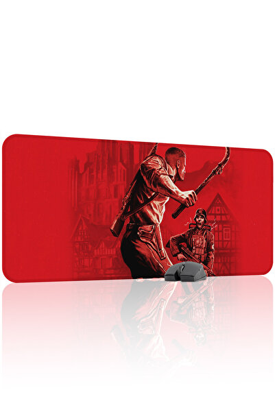 mousepad bastir لوحة ماوس الألعاب المطاطية المخيطة من وولفنشتاين مانع للانزلا...