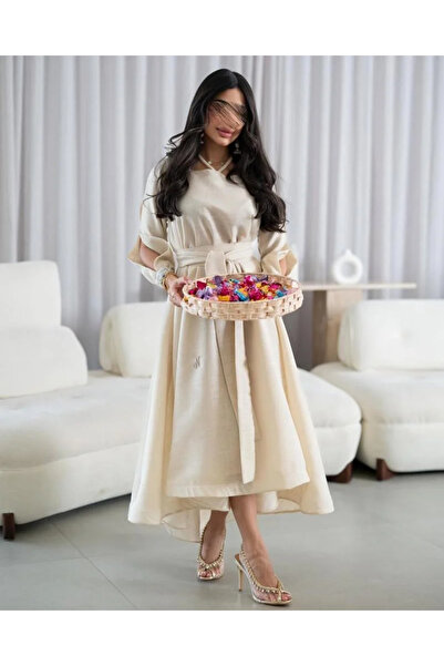 anwar alealam Beige oversized dress