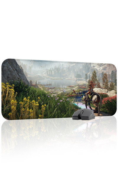 mousepad bastir لوحة ماوس الألعاب Horizon Zero مانع للانزلاق المطاطية المخيطة...