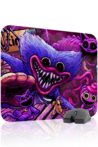 mousepad bastir لوحة ماوس الألعاب المطاطية المخيطة من Poppy Playtime مانع للا...