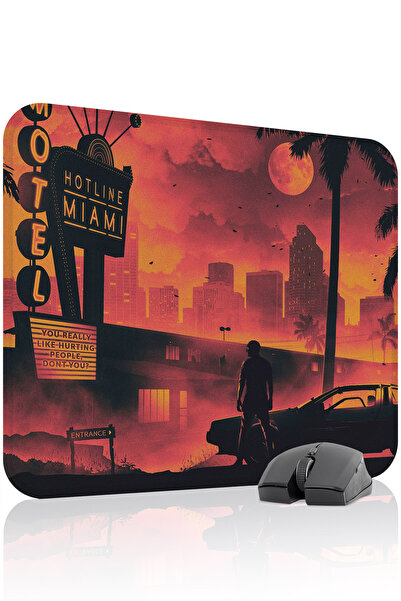 mousepad bastir Hotline Miami مانع للانزلاق لوحة ماوس مطاطية مخيطة V2 - 48X40...