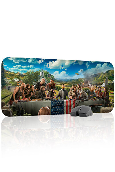 mousepad bastir لوحة ماوس الألعاب المطاطية المخيطة Far Cry مانع للانزلاق V1 -...