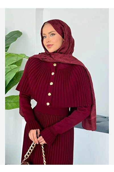 ALÂ Kadın triko piliseli elbise