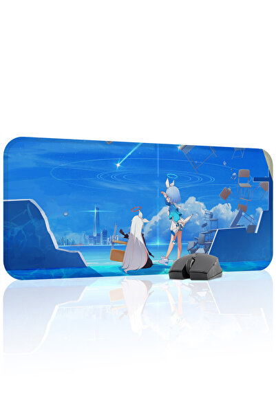mousepad bastir لوحة ماوس الألعاب المطاطية ذات مانع للانزلاق خياطة من Blue Ar...
