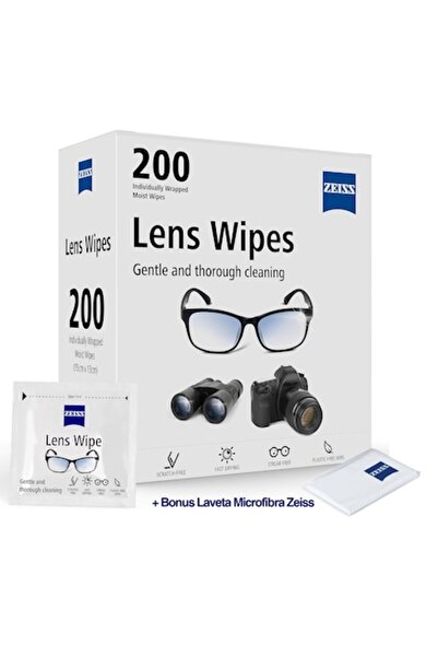 ZEISS Șervețele umede pentru curățarea ochelarilor, lentilelor, ecranelor, 20...