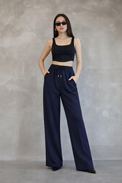 YAKAMEL Жіночі штани з крепової тканини з іспанськими штанинами