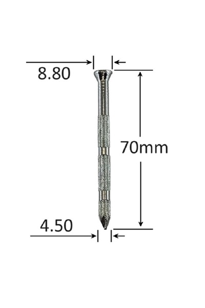 Gray Square Concrete Nails 4.5x70 - 250pcs/box