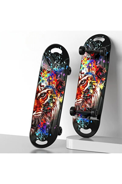 OEM Skateboard With LED Lighted Wheels, 72x20 cm, Durable Deck, Non-Slip, Dou...