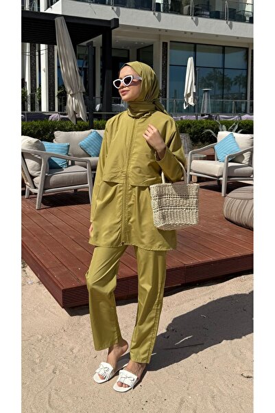 lurex moda بدلة سباحة تيسيتير كاملة التغطية من قماش الباراشوت من الدوحة، مكون...