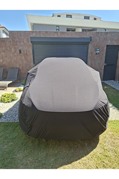 Vemaks Oto Aksesuar Siyah Kumaş Araba Brandası, Oto Koruma Örtüsü, Penye Branda