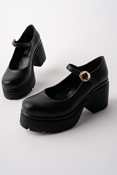 Madam Tarz حذاء لوفر مقوس بكعب سميك MHD-922